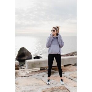 Zella Gray Sherpa Hoodie Pullover – Size Small – Cozy‎ Fall Winter Athleisure